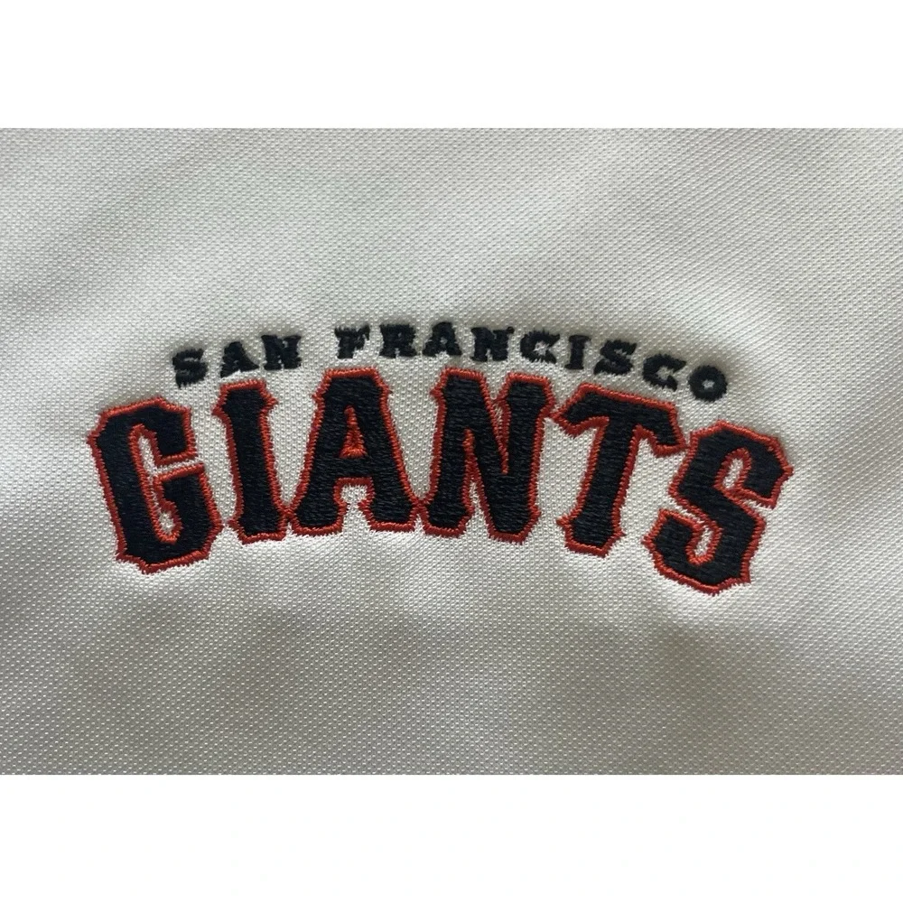 Men's San Francisco Giants Nike Golf White Golf Polo Sz Medium Dri Fit White